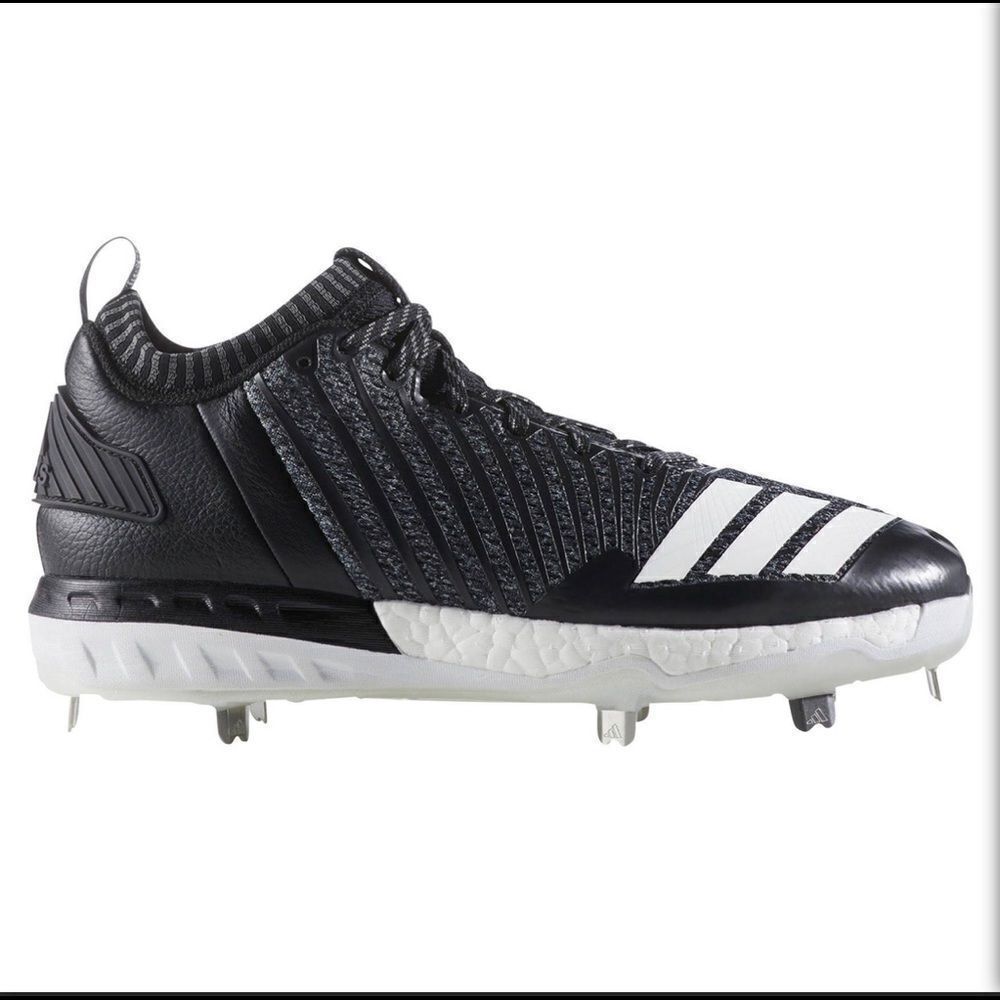 Adidas Boost‎ Icon 3 Men's Baseball Cleats - Gray, White, Black
